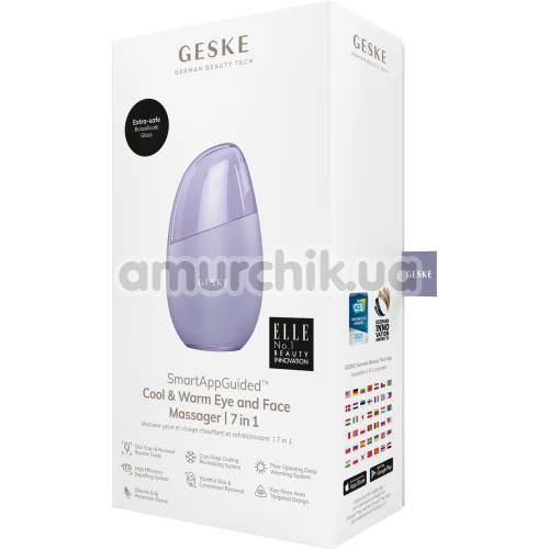 Массажер для глаз и лица Geske Cool & Warm Eye and Face Massager 7 in 1, сиреневый