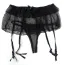 Комплект Star Night Double Lace Mini Skirt Set, черный: трусики-стринги + пояс для чулок - Фото №10