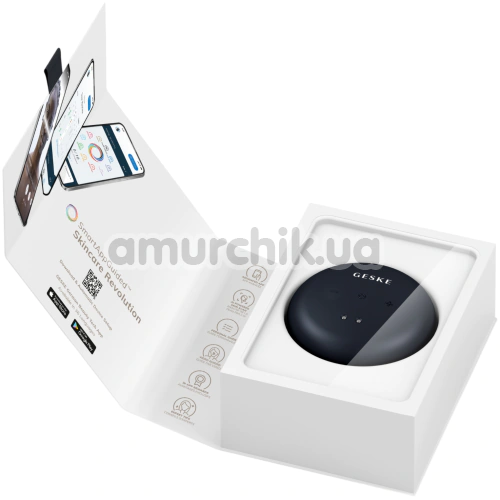 Ультразвуковий масажер для обличчя та тіла Geske Sonic Cool & Warm Face and Body Massager 9 in 1, чорний