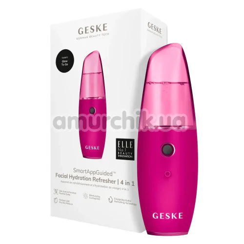 Зволожувач для шкіри обличчя Geske Facial Hydration Refresher 4 in 1, яскраво-рожевий