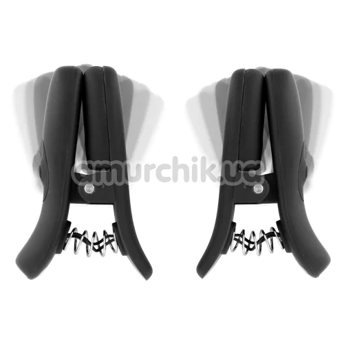 Затискачі для сосків з вібрацією Bedroom Fantasies Vibrating Nipple Clamps, чорні
