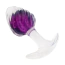 Анальна пробка Crystal Ribbed Butt Plug Large, фіолетова - Фото №3