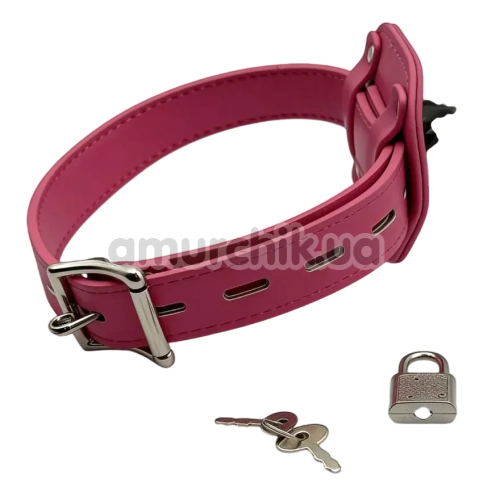 Кляп с фаллоимитатором DS Fetish Mouth Dildo Gag, черно-розовый