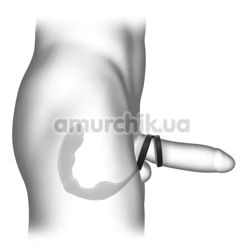 Вибростимулятор простаты с эрекционным кольцом Dorcel P-Ring, черный
