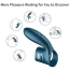 Насадка на пеніс з вібрацією Foxshow Wibrator Silicone Ring USB 7 Function, синя - Фото №5