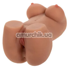Искусственная вагина и анус Cheap Thrills The Lifeguard, светло-коричневая - Фото №1