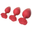 Анальная пробка Rose Shape Silicone Anal Plug Small, красная - Фото №3