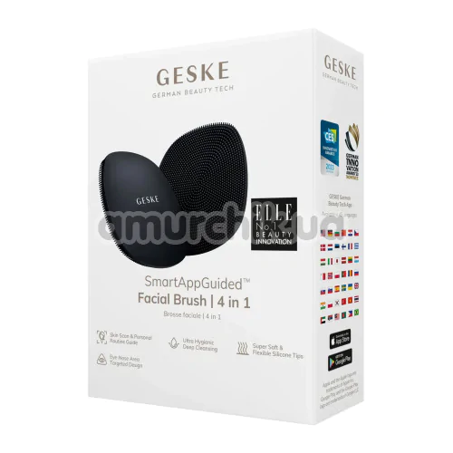 Щетка для лица Geske Facial Brush 4 in 1, черная