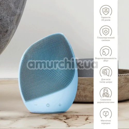 Ультразвуковая щетка для лица Geske Sonic Facial Brush 5 in 1, голубая