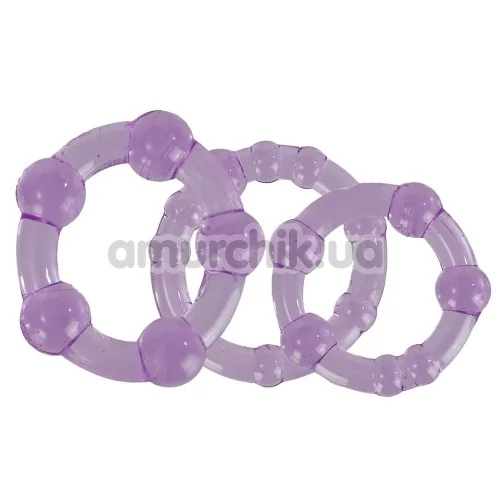 Набір ерекційних кілець Silicone Island Rings фіолетовий, 3 шт