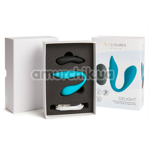 Вибратор для клитора и точки G S Pleasures Premium Delight, бирюзовый
