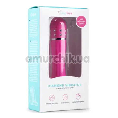 Вибратор Easy Toys Diamond Vibrator с расширением, розовый