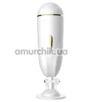 Мастурбатор з вібрацією Foxshow Vibrating Masturbation Cup, білий - Фото №1
