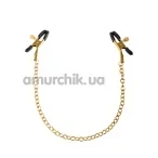 Зажимы для сосков Fetish Fantasy Gold Chain Nipple Clamps, золотые - Фото №1