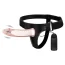Полый страпон с вибрацией Ultra Passion Harness Strap On With Multi Function Vibrator, телесный - Фото №6