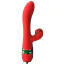Вибратор с пульсацией и флоггером Lockink Sevanda Clitoris Suction Vibrator With Whip, красный - Фото №2