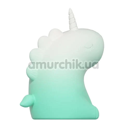 Кліторальний вібратор з пульсацією Univibe Sexy Unicorn, біло-бірюзовий