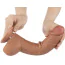 Фаллоимитатор Sliding-Skin Dual Layer Dong 9.5 с мошонкой, светло-коричневый - Фото №11