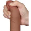 Фаллоимитатор Sliding-Skin Dual Layer Dong 7.5 с мошонкой, светло-коричневый - Фото №12