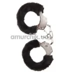 Наручники MAI No.38 Metal Furry HandCuffs, чорні - Фото №1