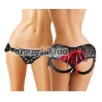 Трусики для страпона Sportsheets Platinum Lace Corsette Strap-On, черные - Фото №1