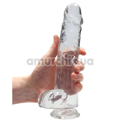 Фаллоимитатор Realrock Crystal Clear Dildo Realistic 9, прозрачный