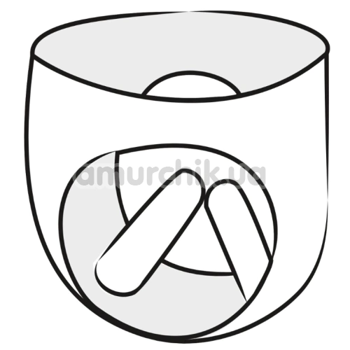 Трусики с фаллоимитаторами LateX Briefs With Inflatable Dildos 2950286, черные