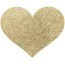 Украшения для сосков Bijoux Indiscrets Flash Glitter Pasties Heart, золотые - Фото №3