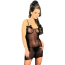 Комплект Elegant Moments Mesh Bedroom Dress Set, чорний: пеньюар + трусики-стрінги - Фото №3
