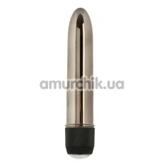 Вибратор Precious Metal Gems 11 см, серебряный - Фото №1
