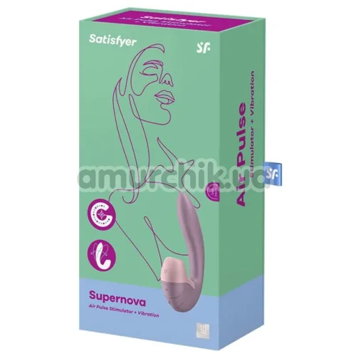 Вибратор с вакуумным стимулятором Satisfyer Supernova, розовый
