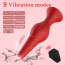 Анальна пробка з вібрацією App Controlled Vibrating Butt Plug Rose Vibrating With Remote, червона - Фото №9