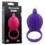Виброкольцо Silicone Love Ring Dolphin, фиолетовое - Фото №4