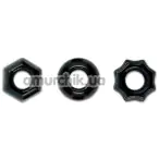 Набор из 3 эрекционных колец Renegade Chubbies Super Stretchable Rings, черный - Фото №1