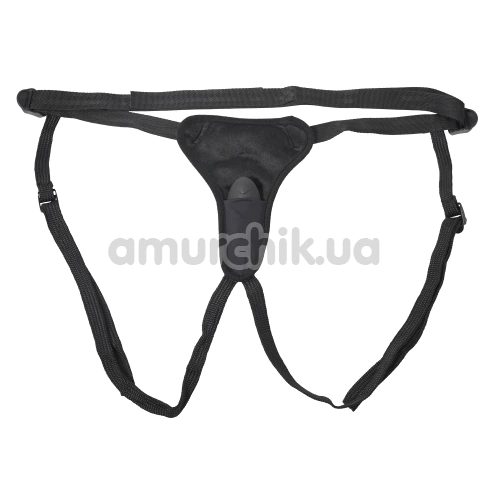 Трусики для страпона с вибрацией Sportsheets Hidden Pocket Strap On With Remote Control Vibrator, черные