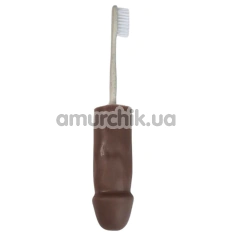 Зубная щетка в виде пениса Diverty Sex Penis Toothbrush, коричневая - Фото №1