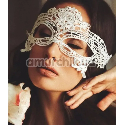 Маска DS Fetish Lace Flower Eye Mask, біла