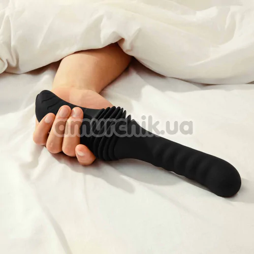 Вибратор с толчками и подогревом Dorcel Deep Orgasm, черный