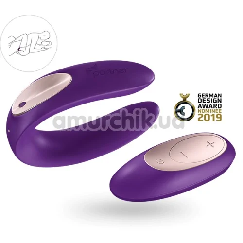 Вибратор с дистанционным управлением Satisfyer Double Plus Remote, фиолетовый