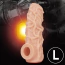 Насадка на пенис Kokos Nude Sleeve NS 004-L, телесная - Фото №8