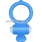 Віброкільце Power Clit Cockring Heart, блакитне - Фото №1