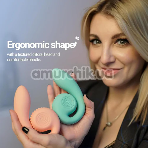 Вібратор для клітора і точки G Snail Vibe Gizi, бірюзовий