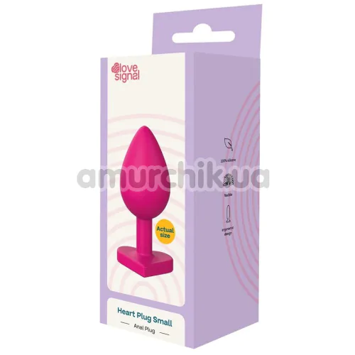 Анальная пробка Love Signal Heart Plug Small, розовая