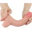 Фаллоимитатор Sliding-Skin Dual Layer Dong 7.5 с изогнутым стволом, телесный - Фото №11