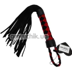 Флоггер DS Fetish Soft Leather Flogger M, черно-красный - Фото №1