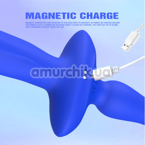 Вибратор с анальной пробкой Kissen Ritter, синий