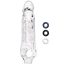 Насадка на пеніс Size Up 1 Inch See-Thru Stretch Penis Extender With Pleasure Dots & Ball Loop, прозора - Фото №1