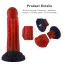 Фаллоимитатор-насадка Hismith Silicone Dildo Monster Series 8.35, красный - Фото №8