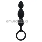 Анальний ланцюжок Silicone Anal Bead, чорний - Фото №1