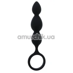 Анальная цепочка Silicone Anal Bead, черная - Фото №1